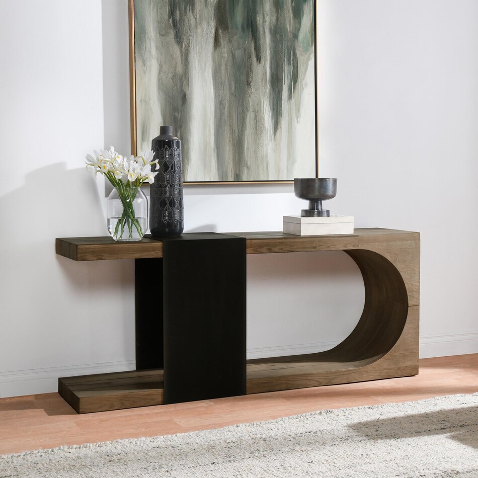 element brown sofa table   