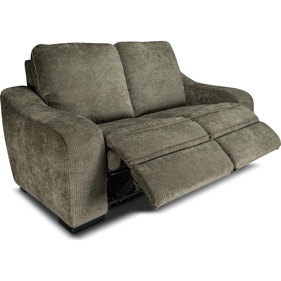 elena olive power reclining loveseat   