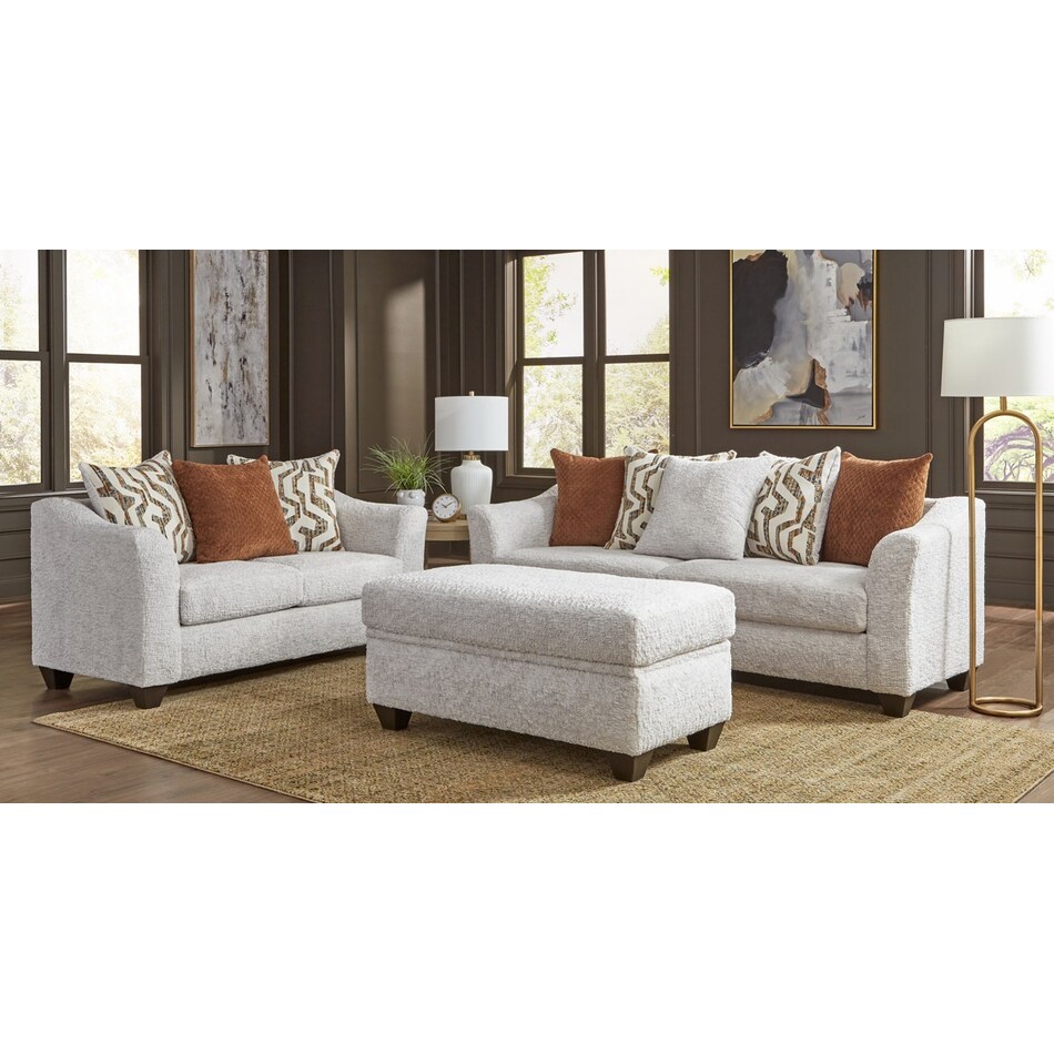 elio light grey ottoman   