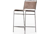 elise distressed brown waxed black counter chair   