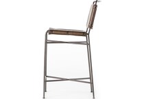 elise distressed brown waxed black counter chair   