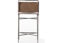 elise distressed brown waxed black counter chair   