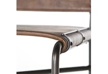 elise distressed brown waxed black counter chair   