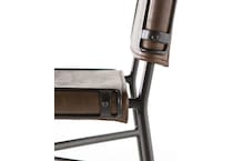 elise distressed brown waxed black counter chair   