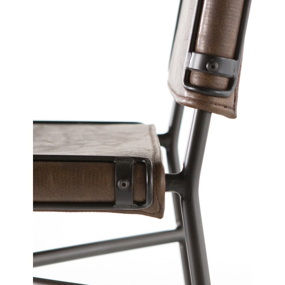 elise distressed brown waxed black counter chair   