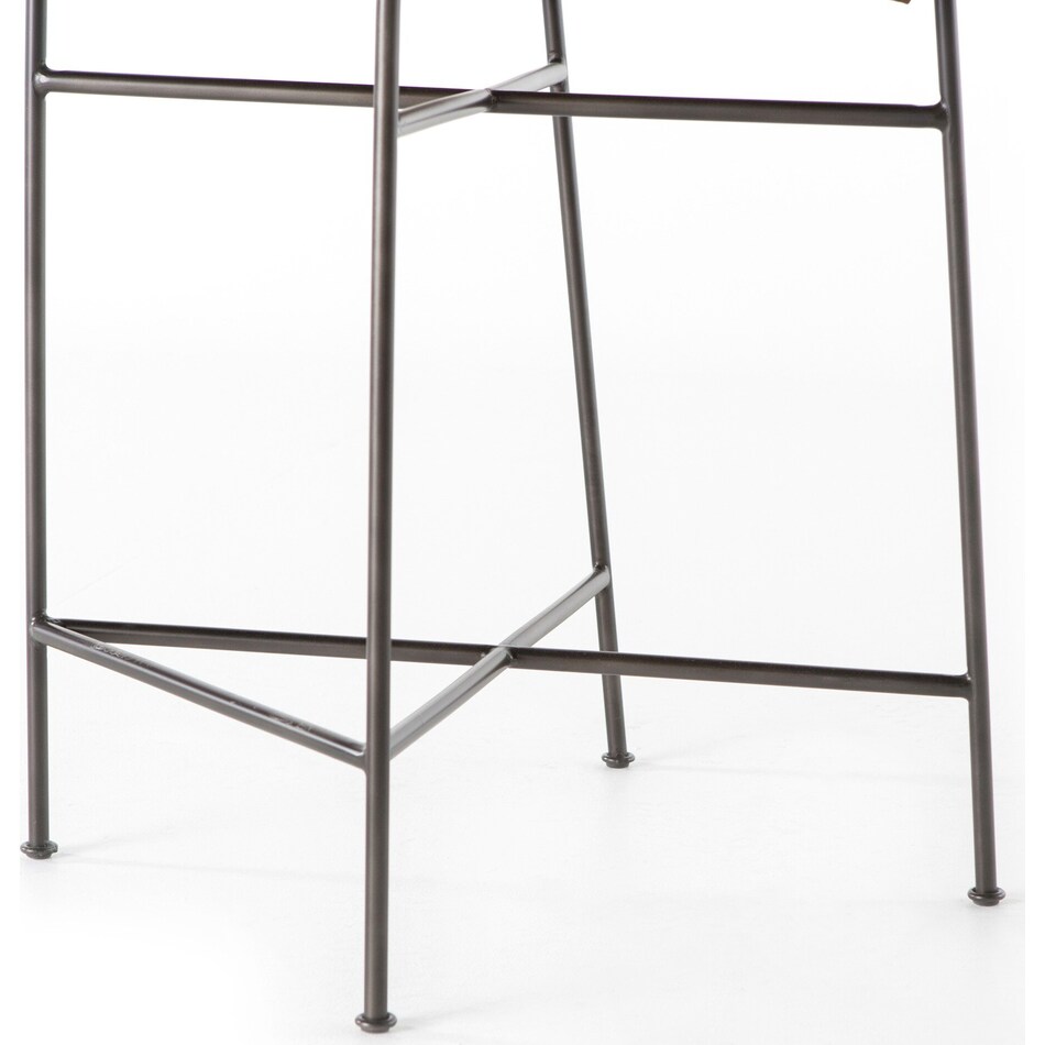 elise distressed brown waxed black counter chair   