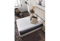 elite inch white blue mattress queen   