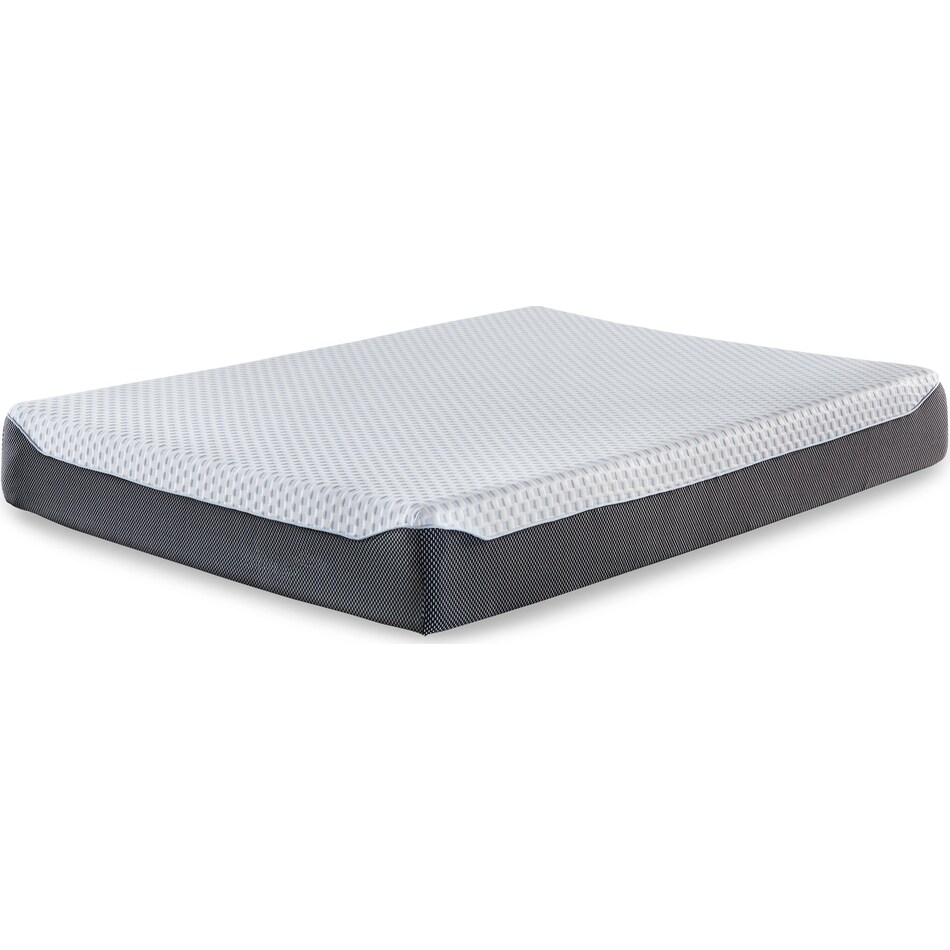 elite inch white blue mattress queen   
