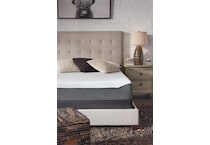 elite inch white blue mattress queen   