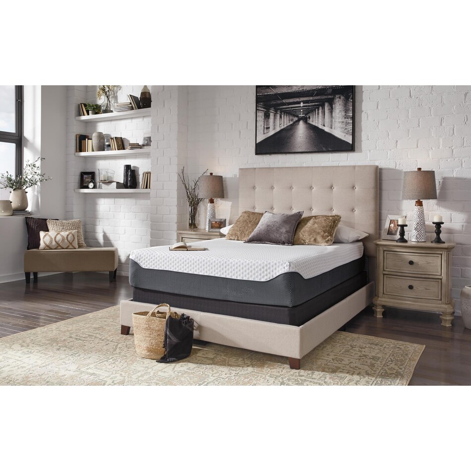 elite inch white grey mattress twin   