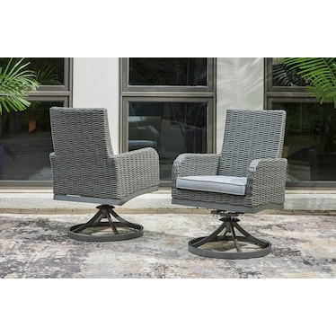 ELITE PARK SWIVEL CHAIR WITH CUSHION (SET OF 2)