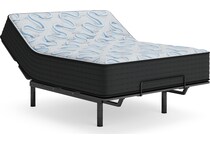 elite springs firm grey blue mattress cal king   
