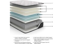 elite springs firm grey blue mattress cal king   