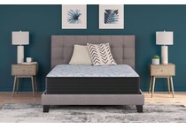 elite springs firm grey blue mattress cal king   