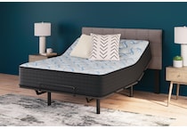 elite springs firm grey blue mattress queen   