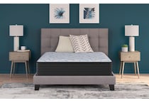 elite springs firm grey blue mattress queen   