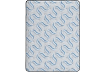 elite springs plush eurotop grey blue mattress queen   