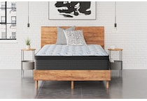 elite springs plush eurotop grey mattress queen   