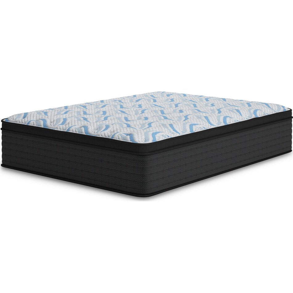 elite springs plush grey blue mattress cal king   