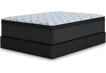 elite springs plush grey blue mattress cal king   