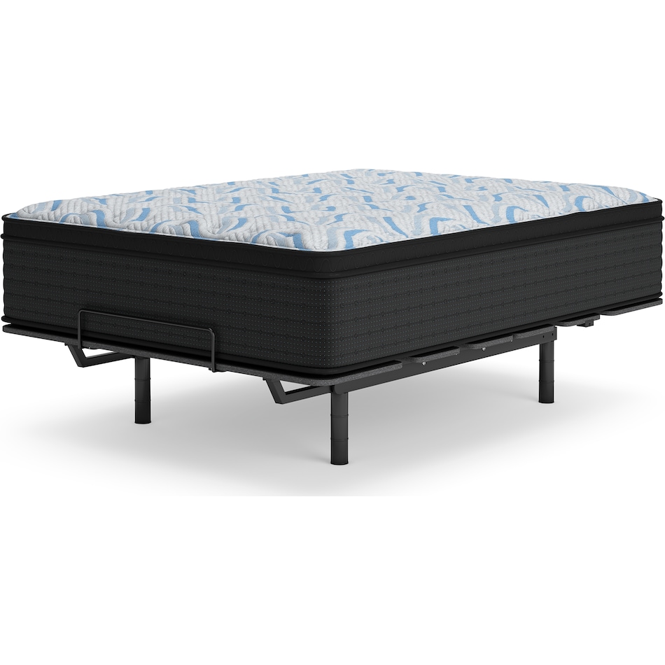 elite springs plush grey blue mattress cal king   