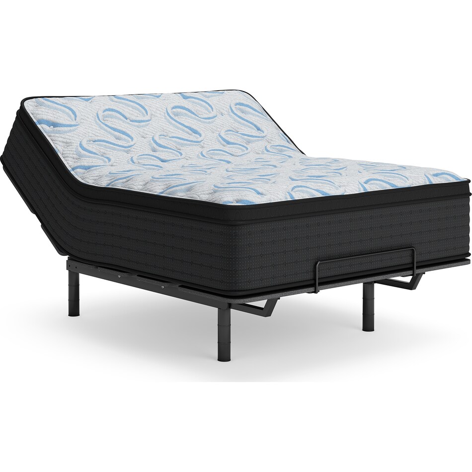 elite springs plush grey blue mattress cal king   
