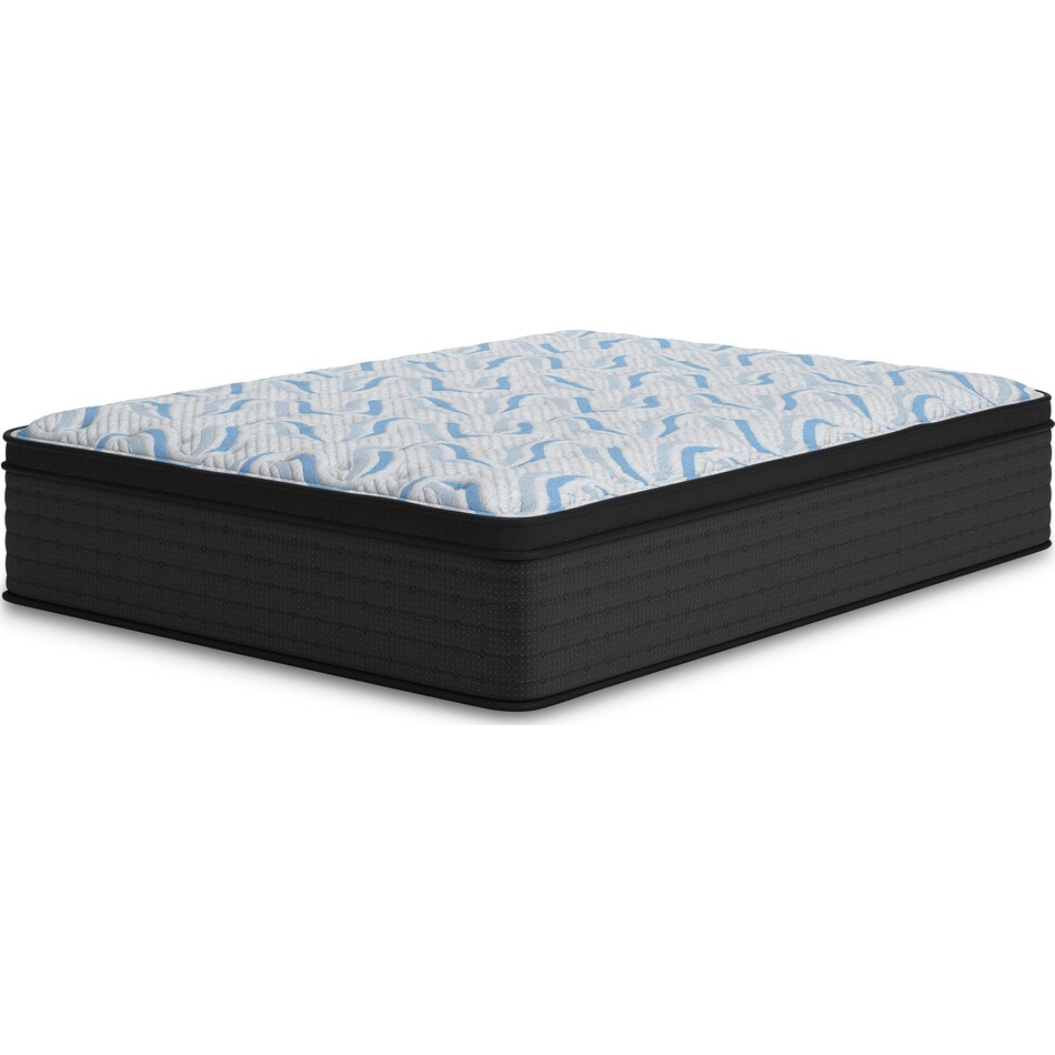 elite springs plush grey blue mattress king   