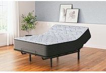 elite springs plush grey blue mattress king   