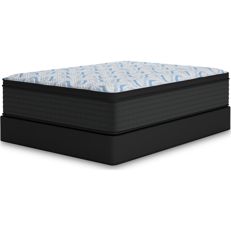 elite springs plush grey blue mattress king   