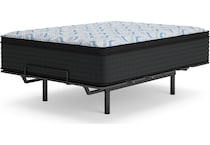 elite springs plush grey blue mattress king   