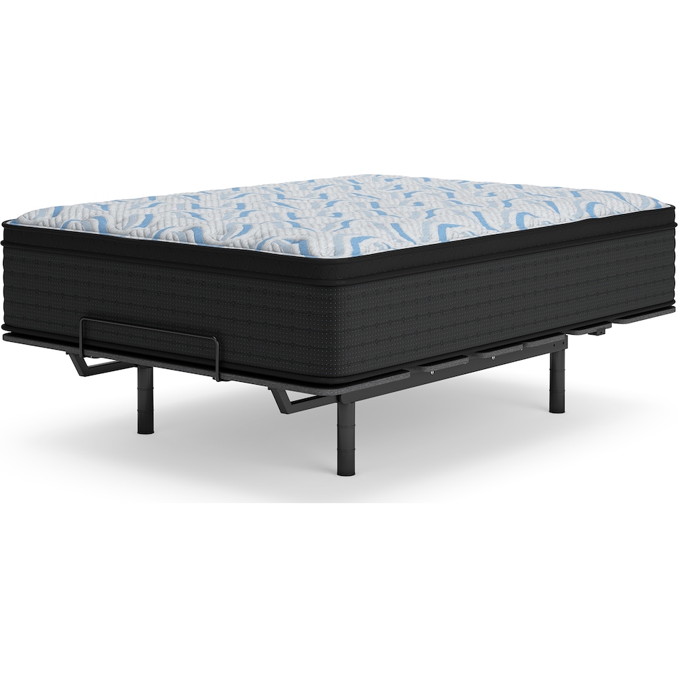 elite springs plush grey blue mattress king   