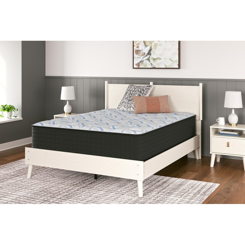 elite springs plush grey blue mattress king   