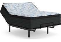 elite springs plush grey blue mattress king   