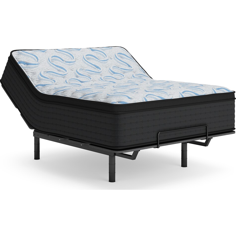 elite springs plush grey blue mattress king   