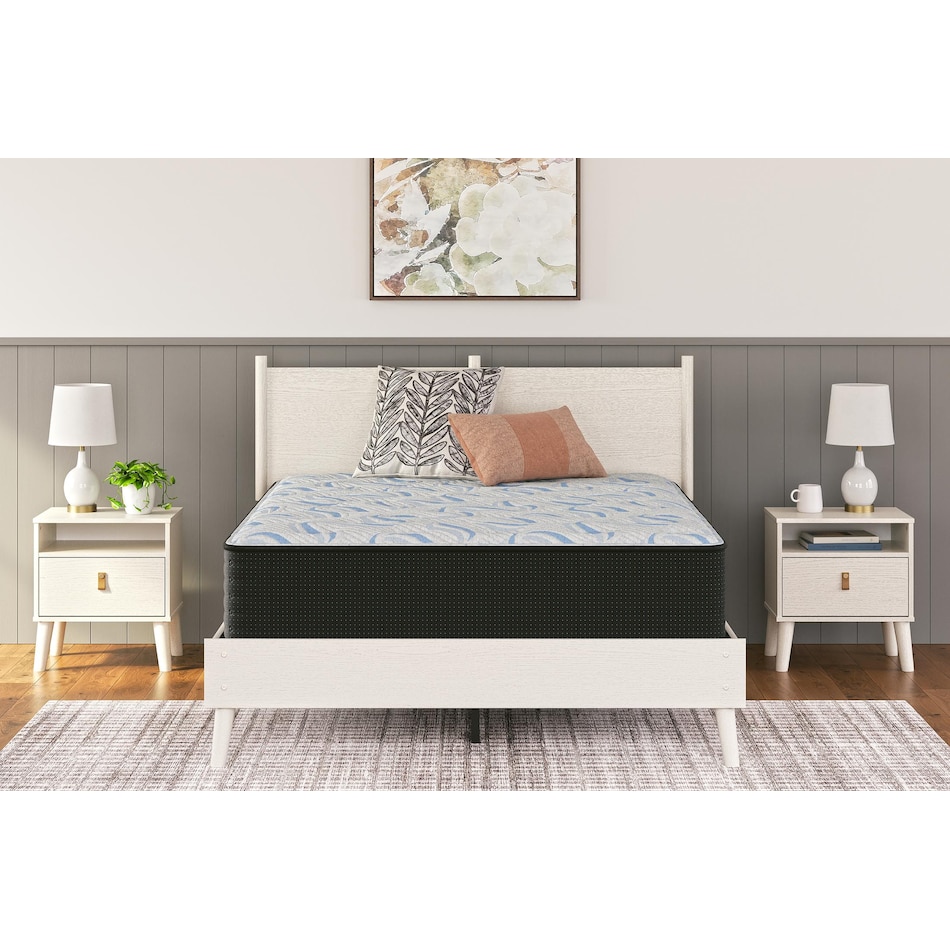 elite springs plush grey blue mattress king   
