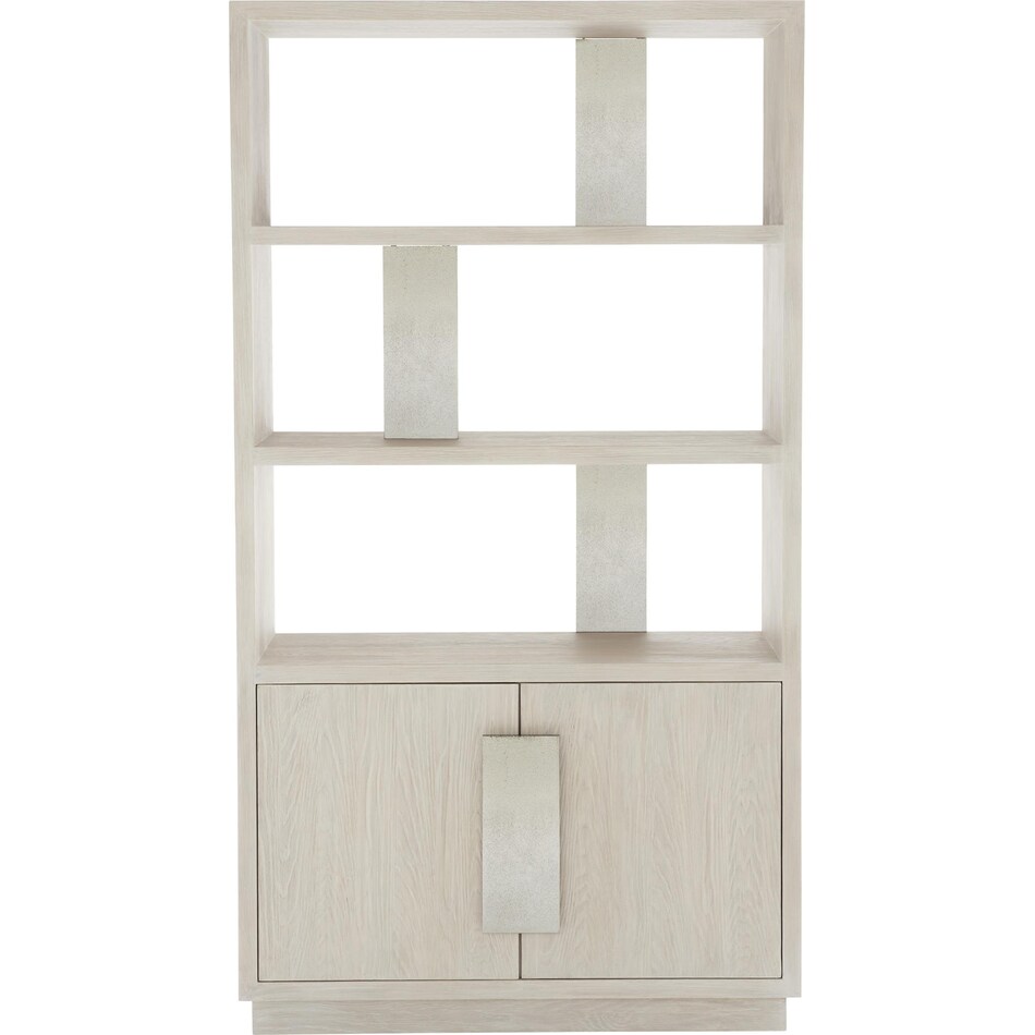ellis jicama   shiny nickel accent bookcase   