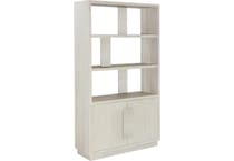 ellis jicama   shiny nickel accent bookcase   
