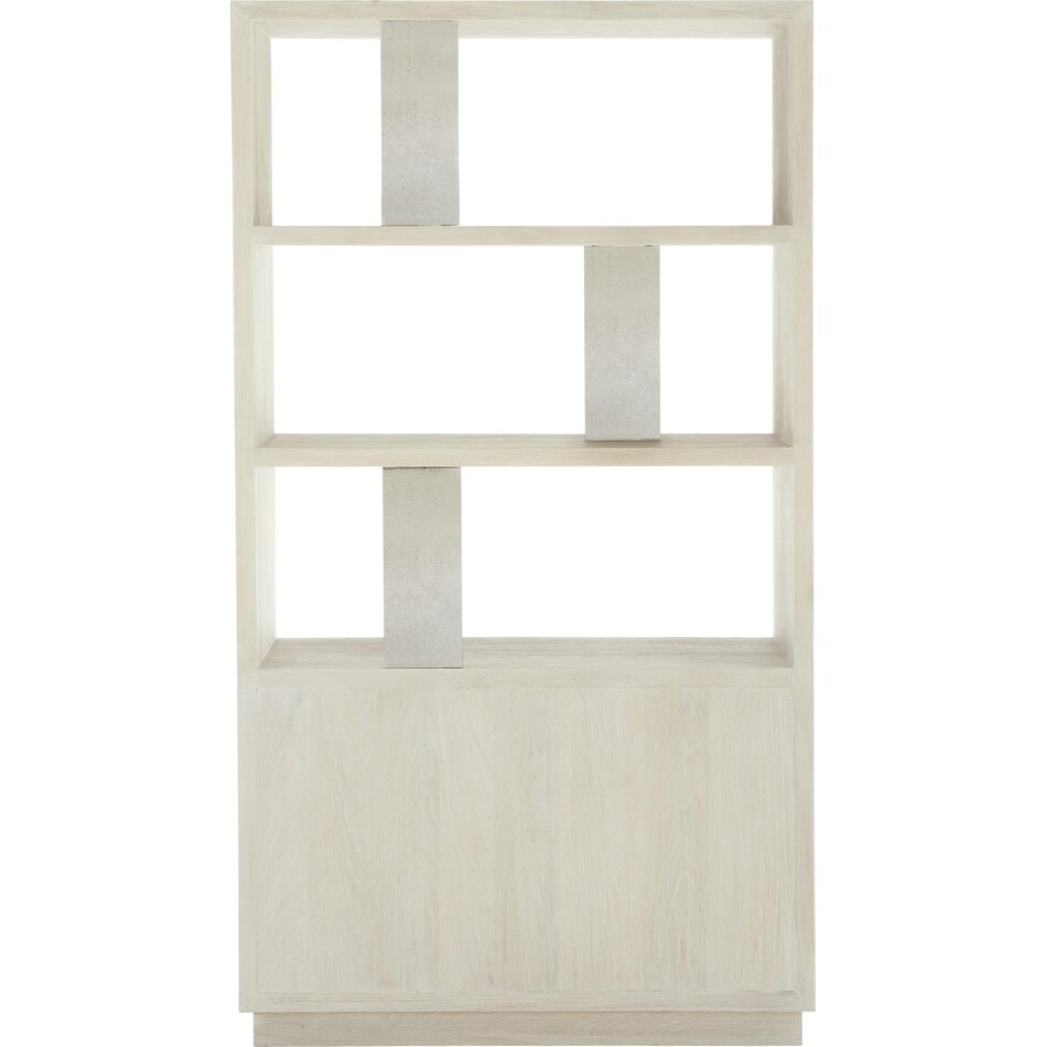 ellis jicama   shiny nickel accent bookcase   