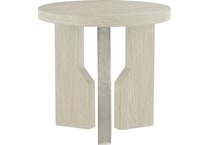 ellis jicama   shiny nickel end table   
