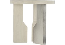 ellis jicama   shiny nickel end table   