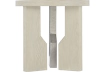 ellis jicama   shiny nickel end table   