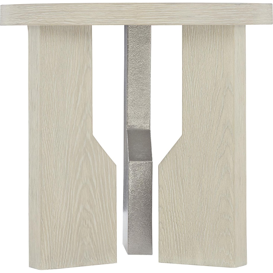 ellis jicama   shiny nickel end table   