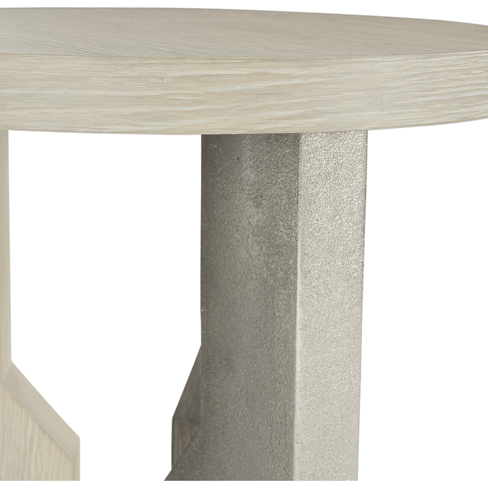 ellis jicama   shiny nickel end table   