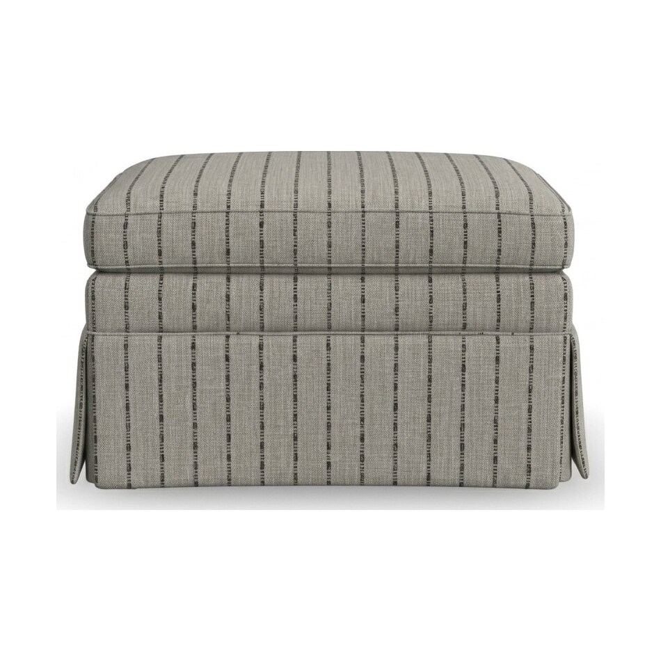 ellis stripe ottoman   