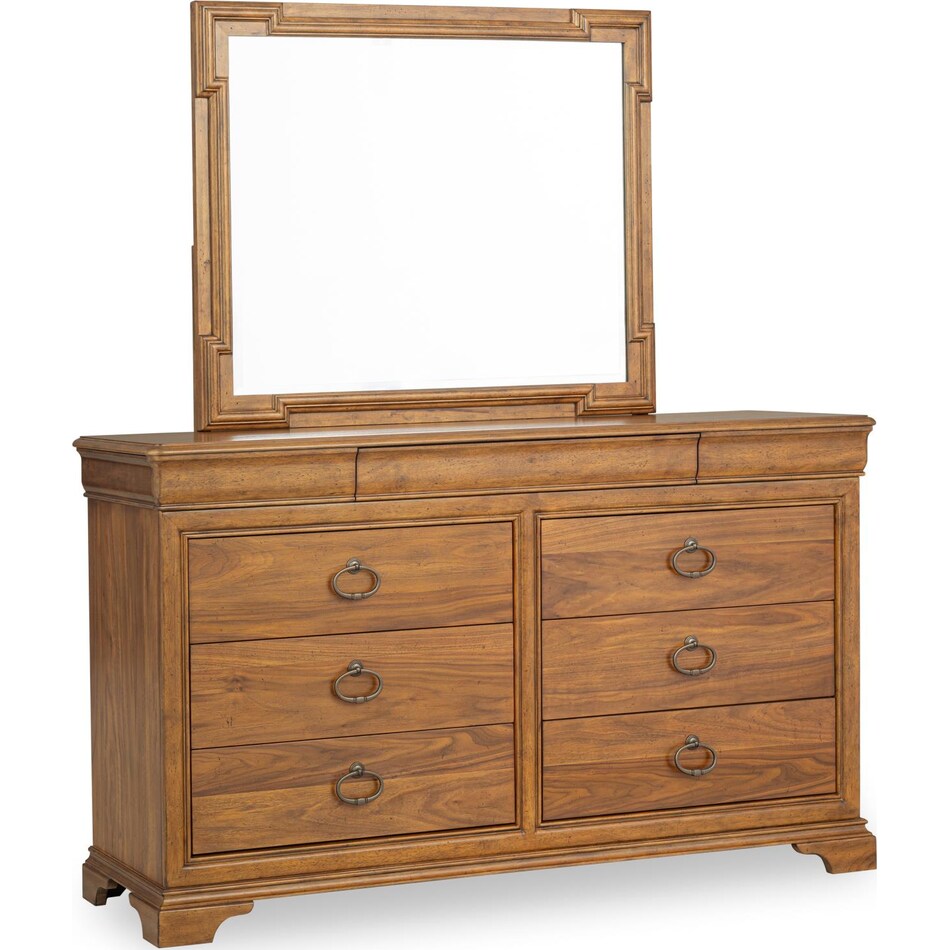 ellston heritage walnut mirror   