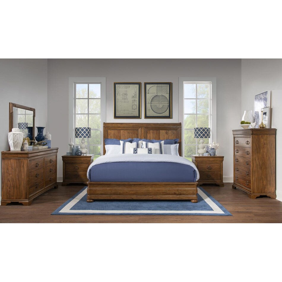 ellston heritage walnut mirror   