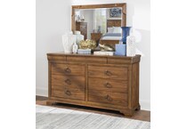 ellston heritage walnut mirror   