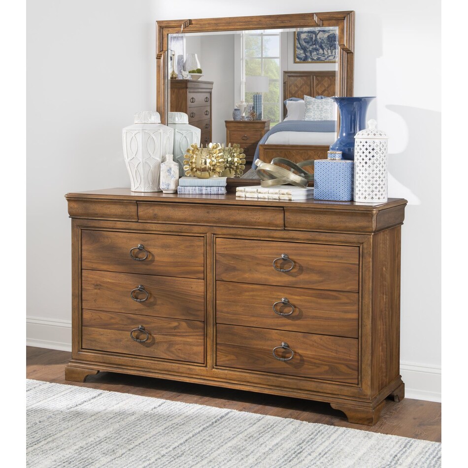 ellston heritage walnut mirror   