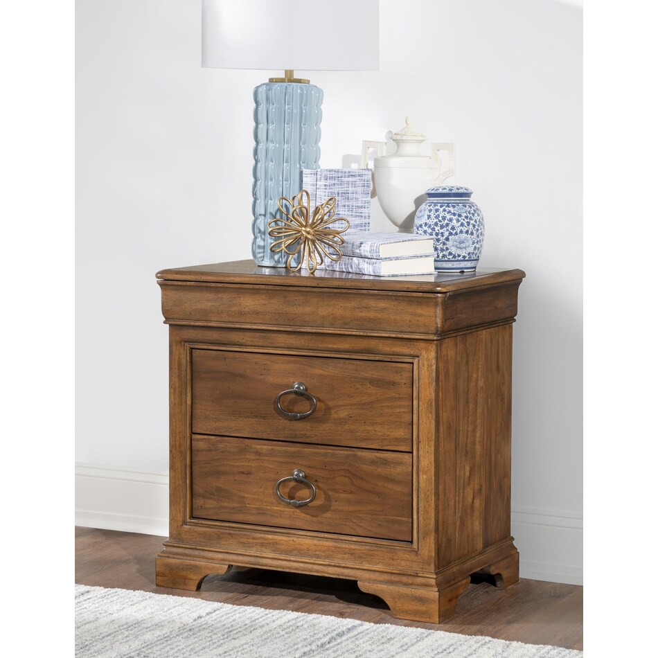 ellston heritage walnut nightstand   