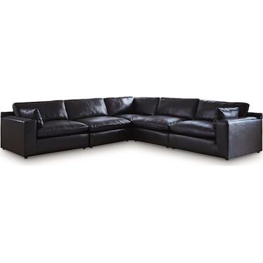 EMILIA 5-PC LEATHER SECTIONAL SOFA